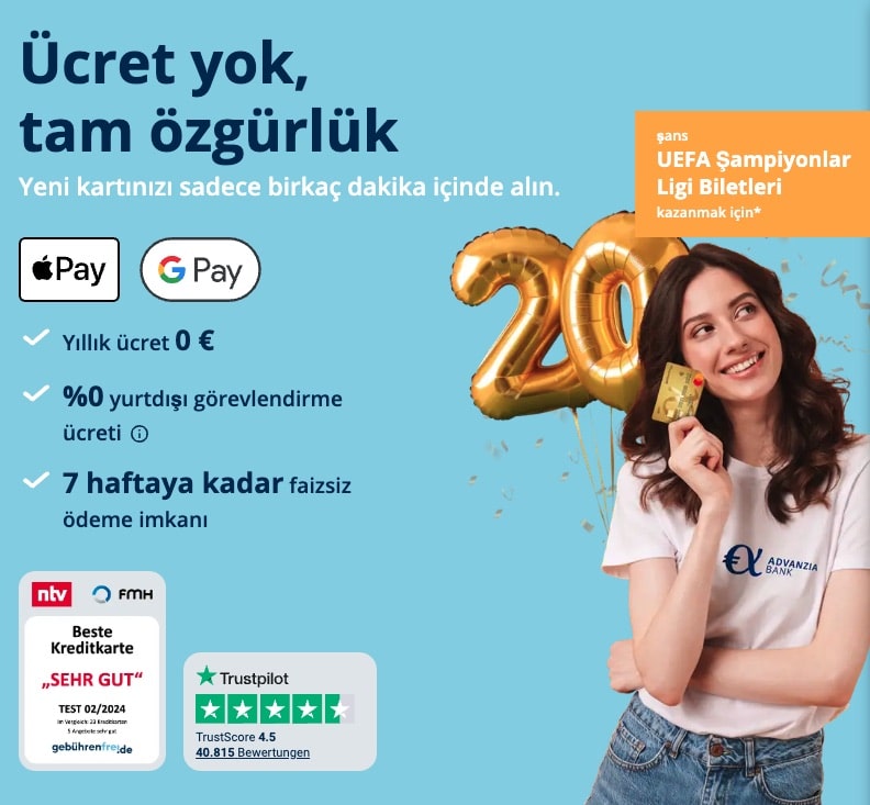 Almanya’da Ücretsiz Kredi Kartı Başvurusu