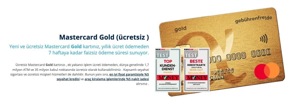 Almanya’da Ücretsiz Kredi Kartı Başvurusu