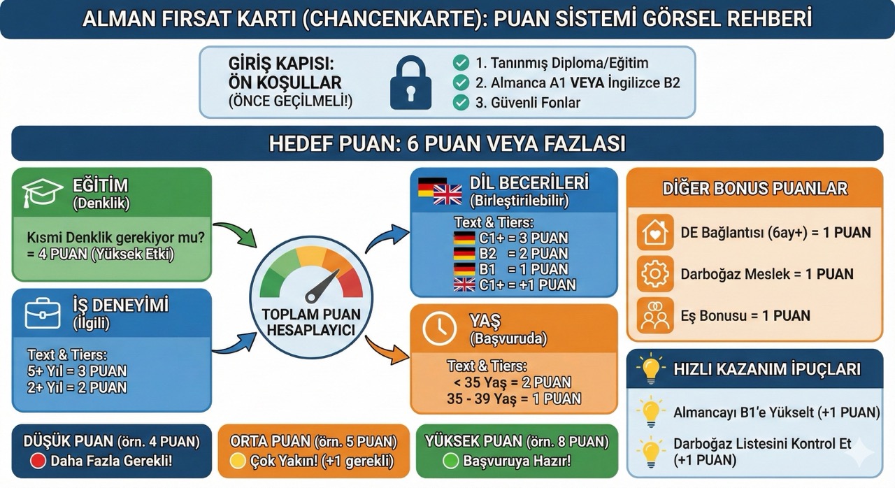 Almanya Şans Kartı Şartlar Puan Hesaplama ve Başvuru